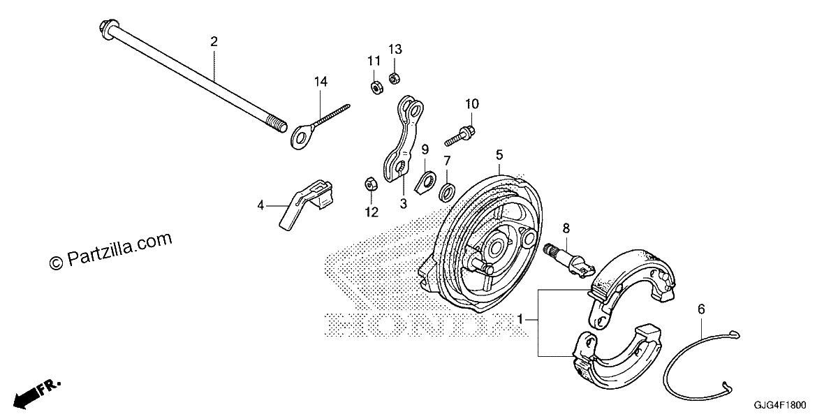 Diagrama de REAR BRAKE PANEL