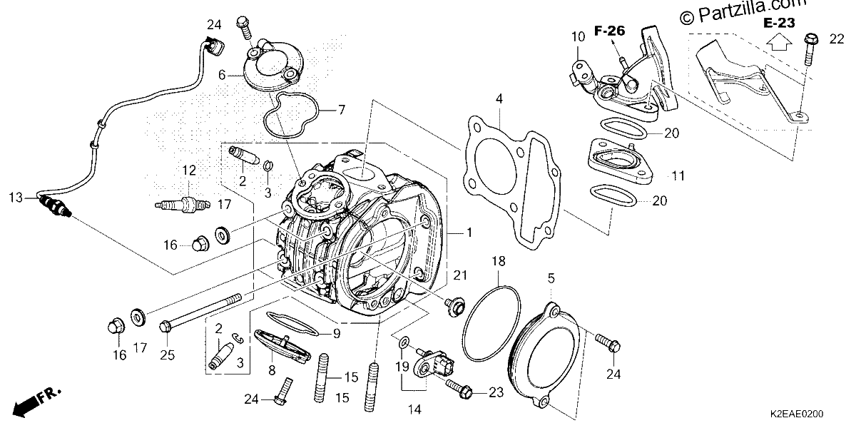 Diagrama de CYLINDER HEAD