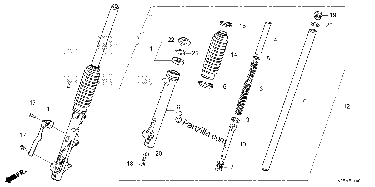 Diagrama de FRONT FORK