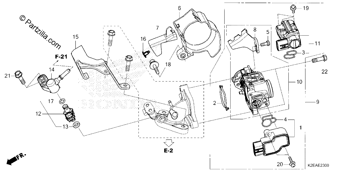 Diagrama de THROTTLE BODY FUEL INJECTOR