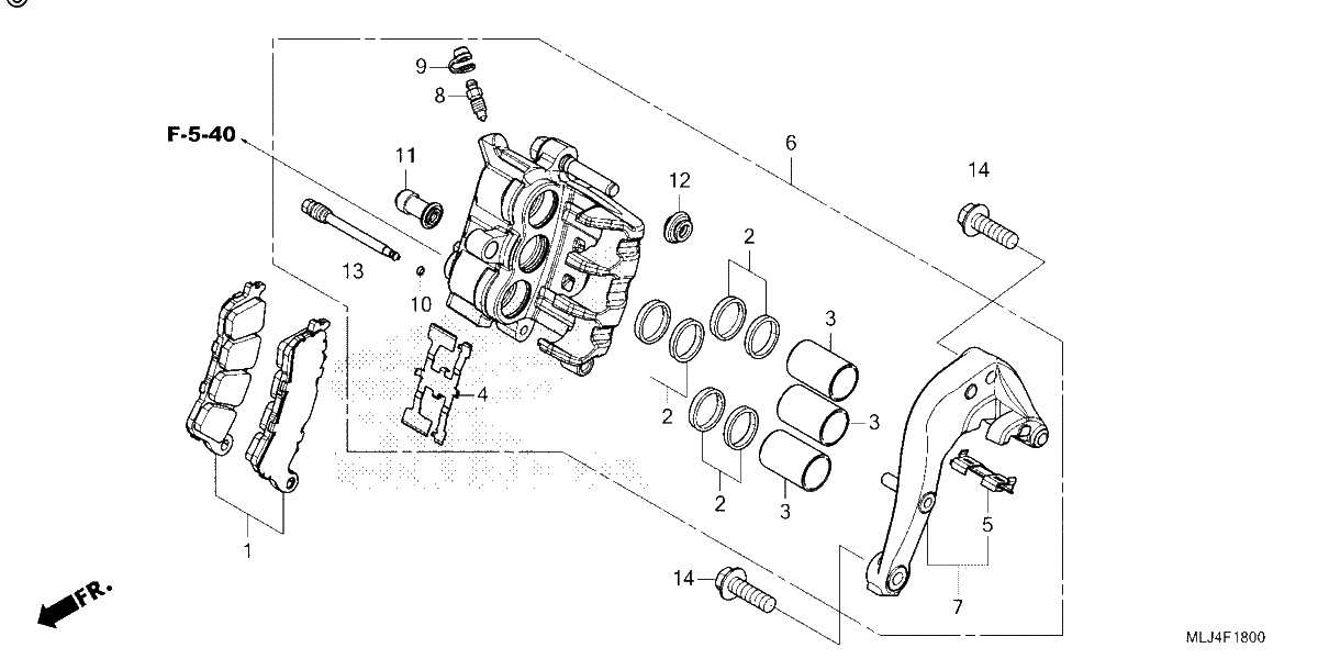 Diagrama de REAR BRAKE CALIPER