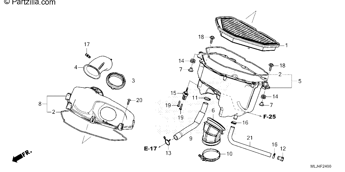 Diagrama de AIR CLEANER