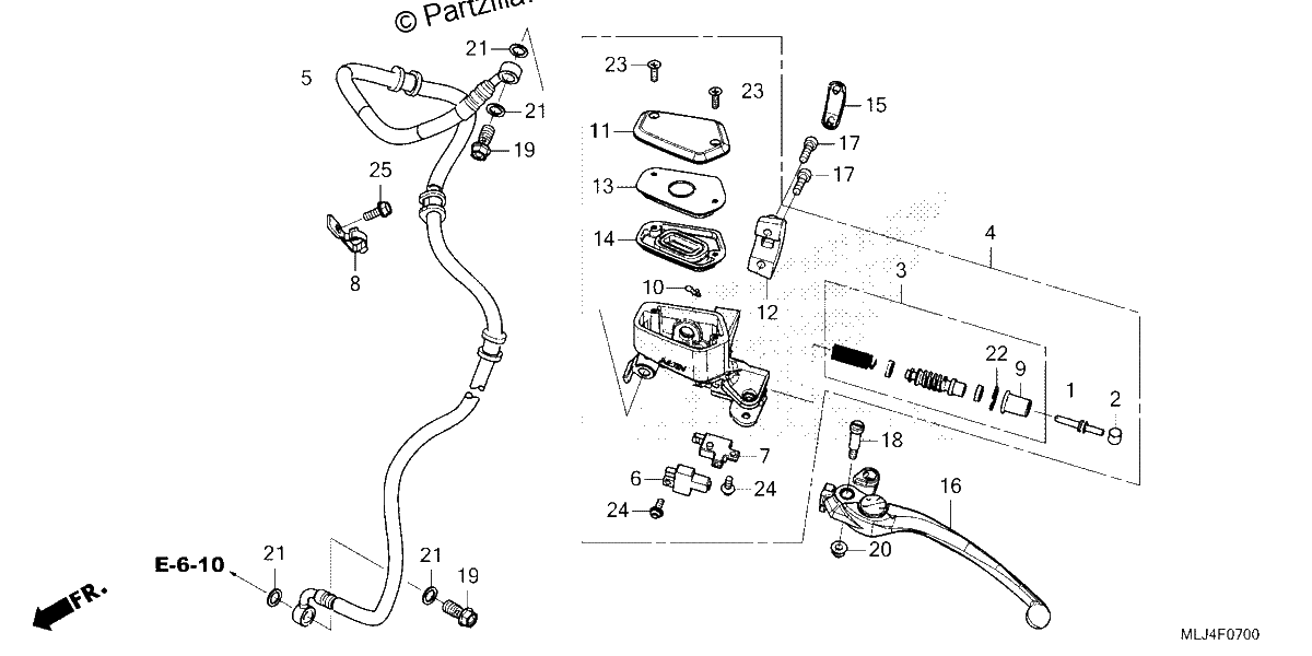 Diagrama de CLUTCH MASTER CYLINDER