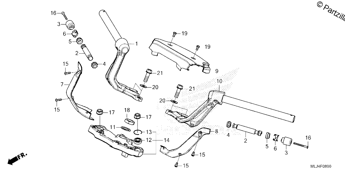 Diagrama de HANDLEBAR TOP BRIDGE