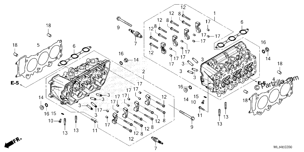 Diagrama de CYLINDER HEAD