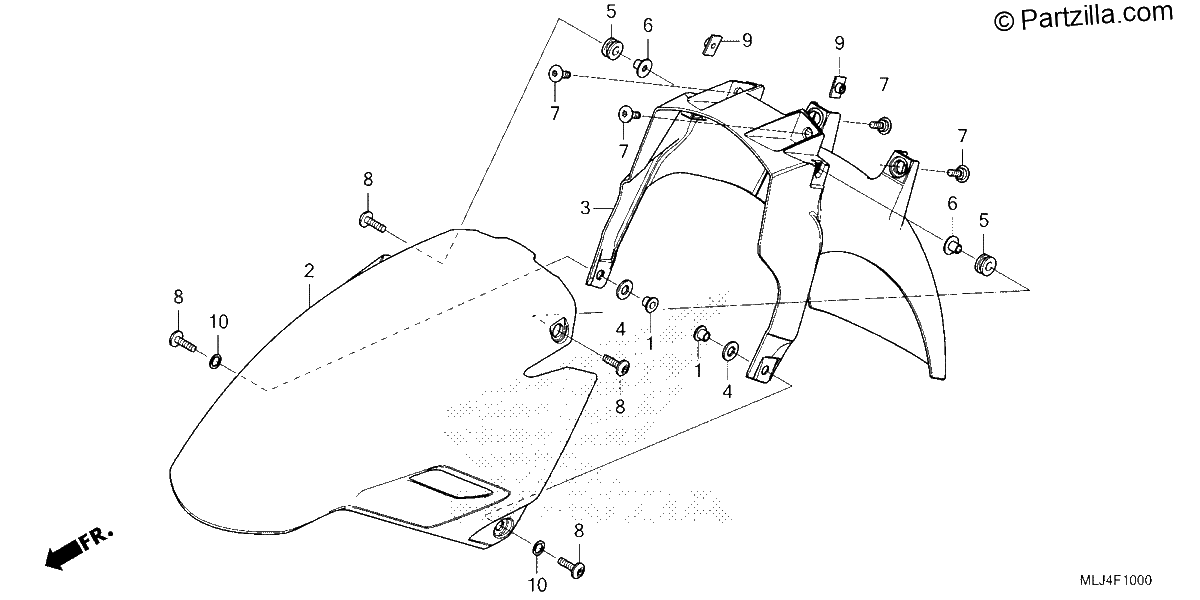 Diagrama de FRONT FENDER