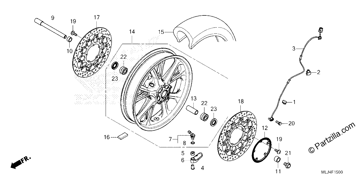 Diagrama de FRONT WHEEL