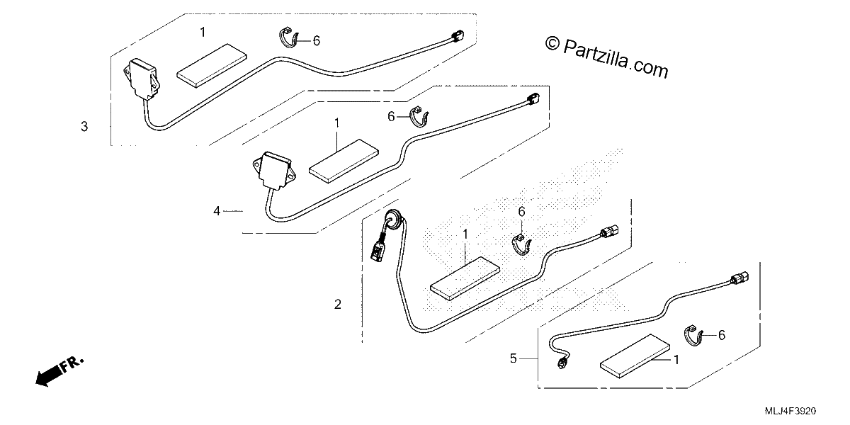 Diagrama de ANTENNA SET CORD SET