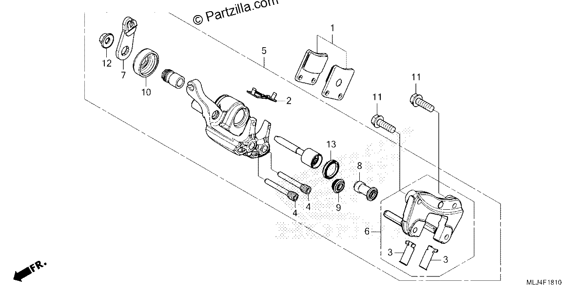 Diagrama de PARKING BRAKE CALIPER