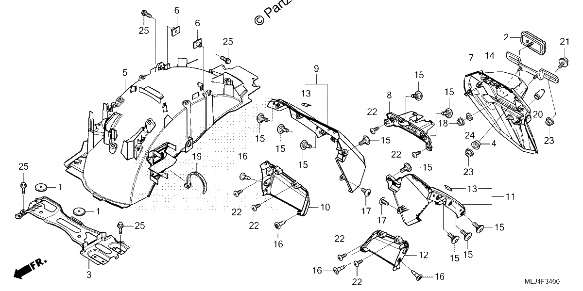 Diagrama de REAR FENDER