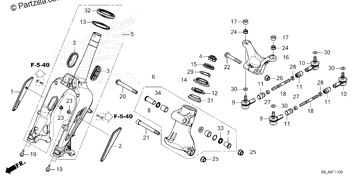 Diagrama de FRONT FORK