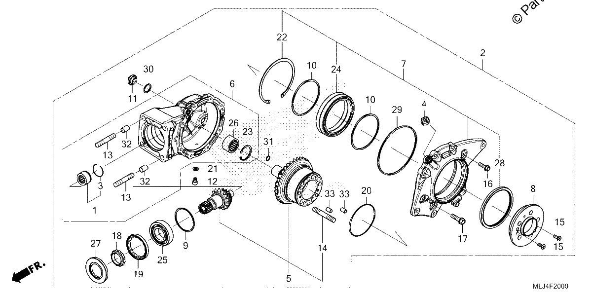 Diagrama de FINAL DRIVEN GEAR