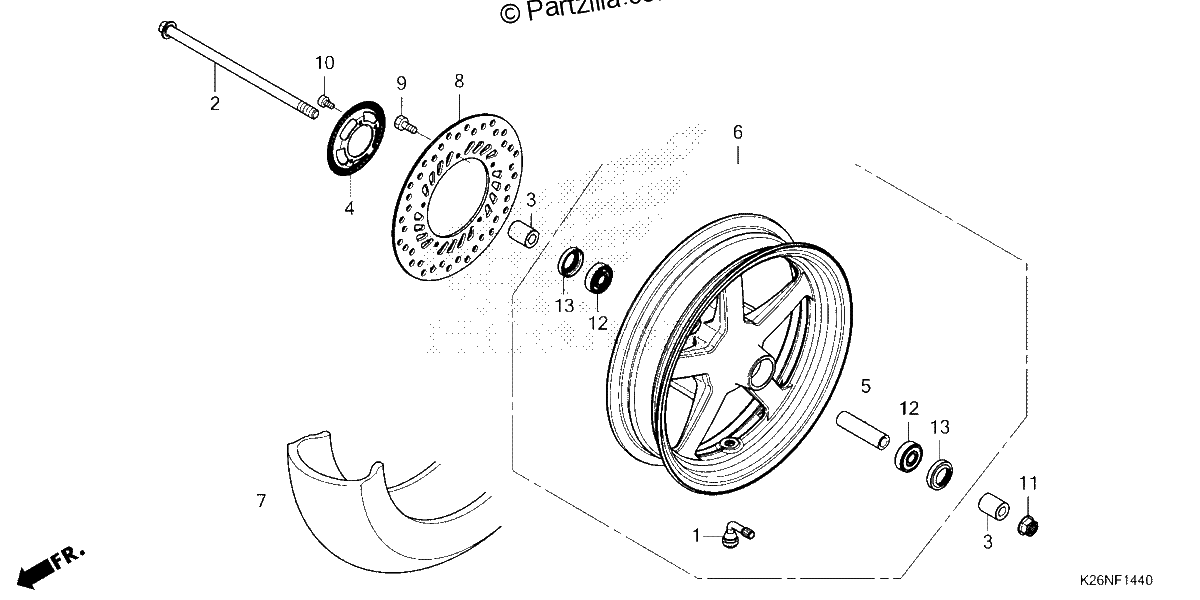 Diagrama de FRONT WHEEL