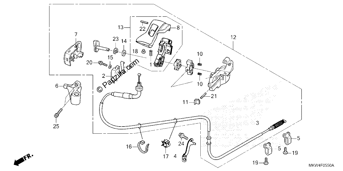 Diagrama de PARKING BRAKE LEVER