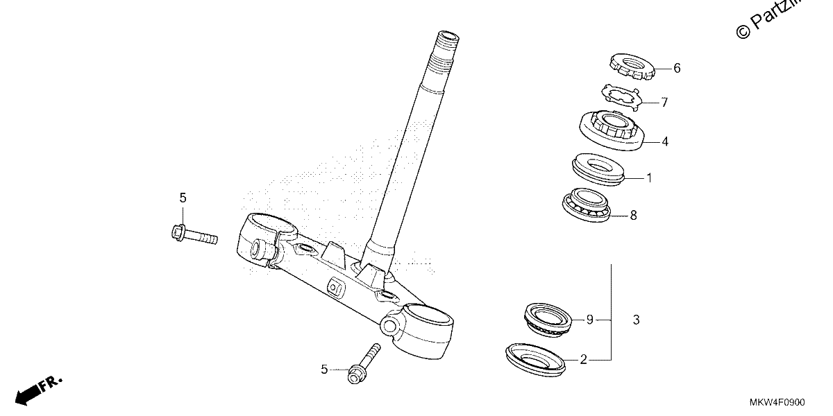 Diagrama de STEERING STEM