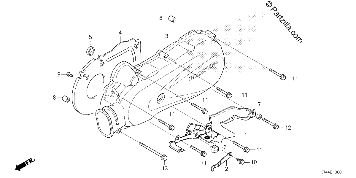 Diagrama de LEFT CRANKCASE COVER