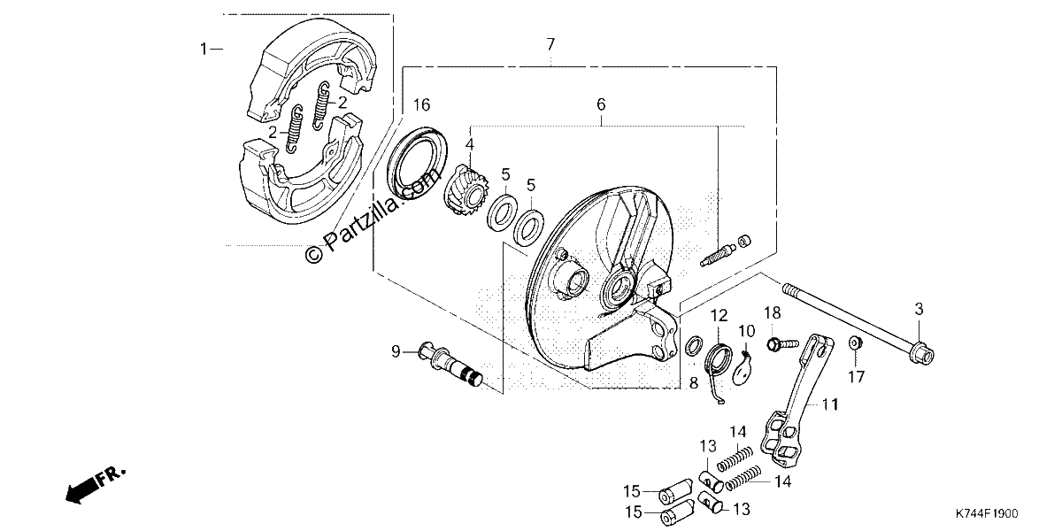 Diagrama de FRONT BRAKE PANEL