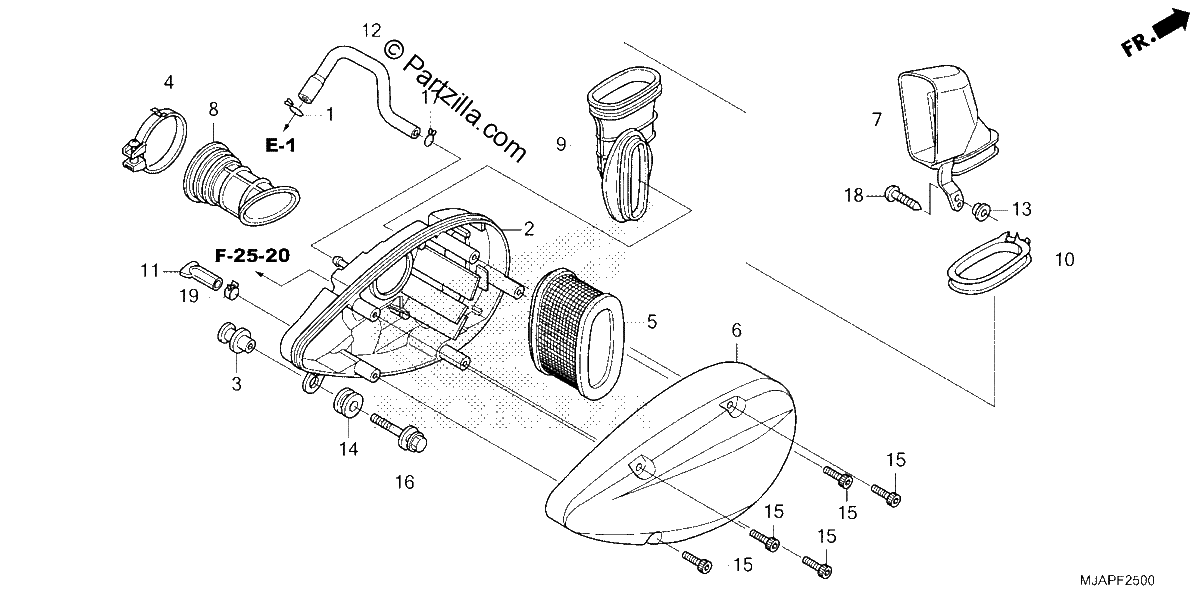 Diagrama de AIR CLEANER