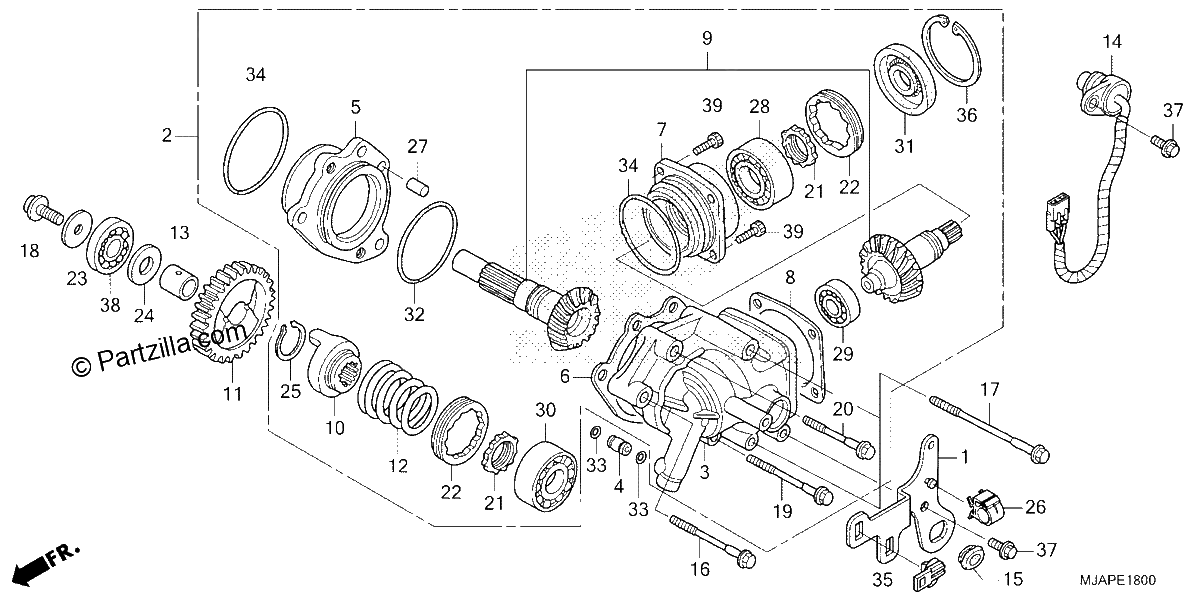 Diagrama de SIDE GEAR CASE