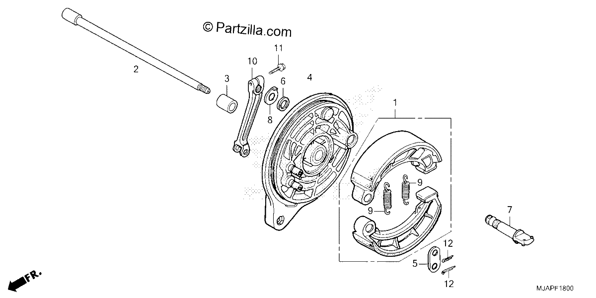 Diagrama de REAR BRAKE PANEL