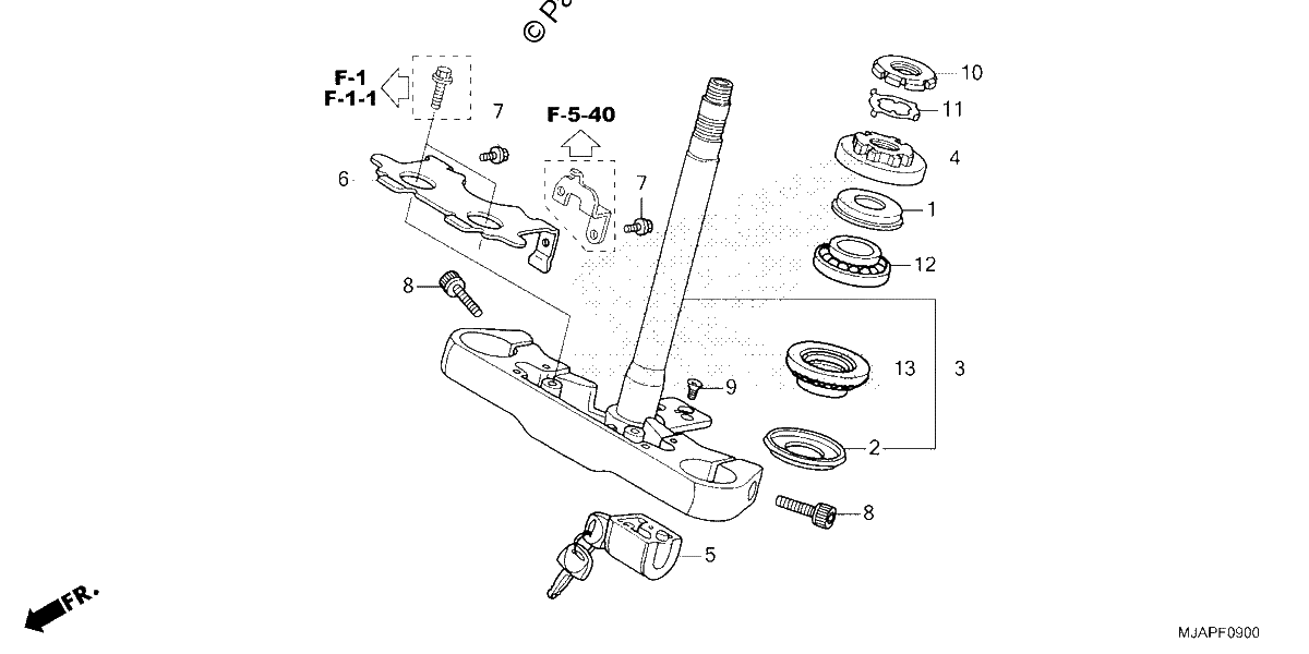 Diagrama de STEERING STEM
