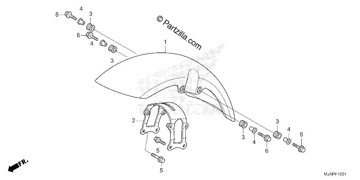 Diagrama de FRONT FENDER 2