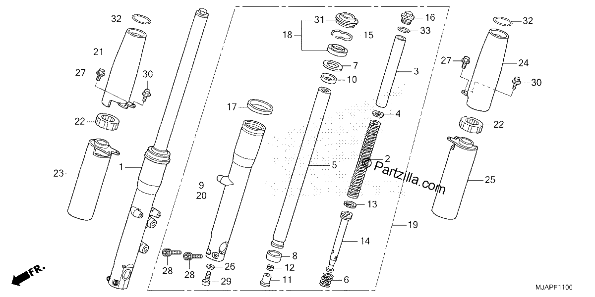 Diagrama de FRONT FORK