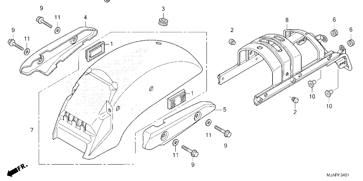 Diagrama de REAR FENDER 2