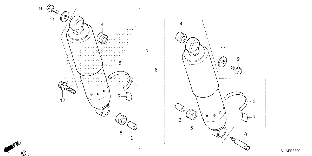 Diagrama de REAR SHOCK ABSORBER 1