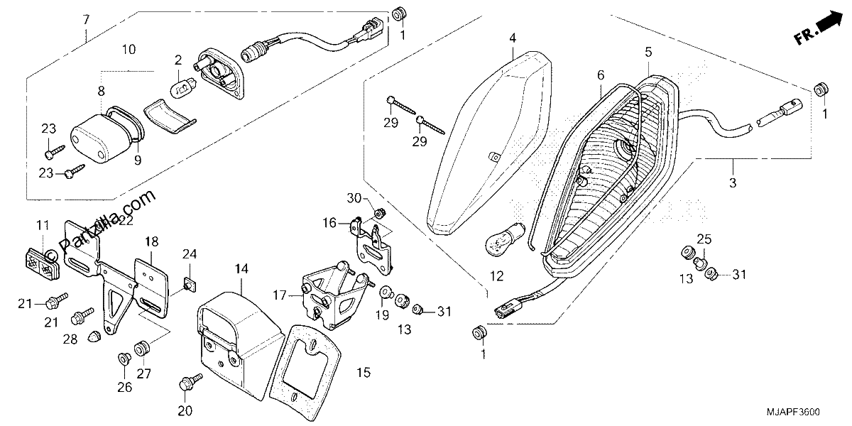 Diagrama de TAILLIGHT 1