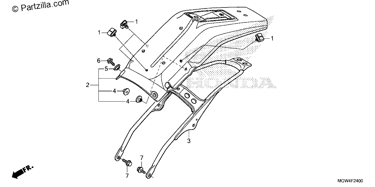 Diagrama de REAR FENDER