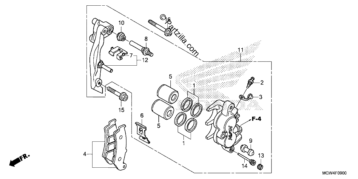Diagrama de FRONT BRAKE CALIPER