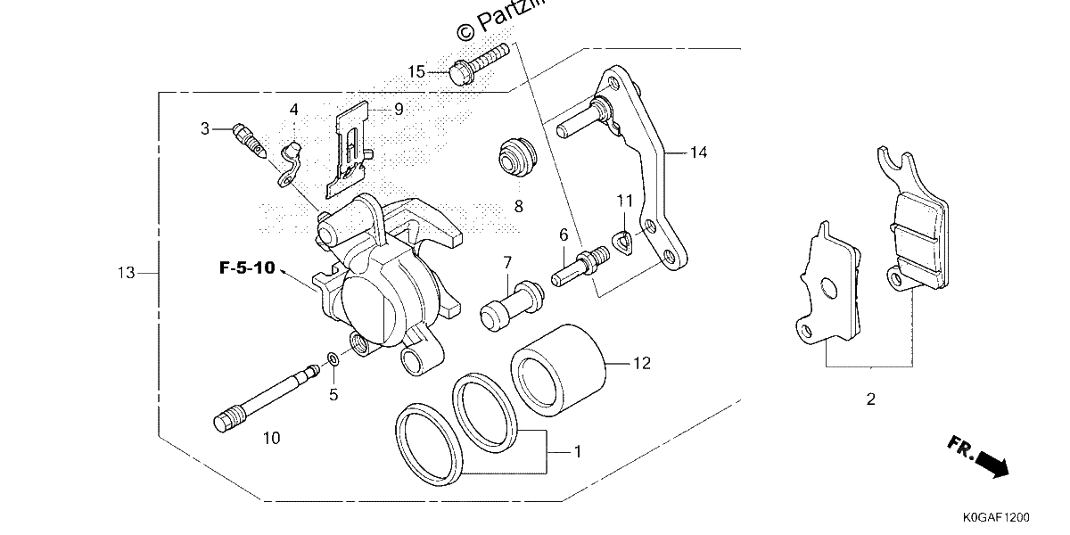 Diagrama de FRONT BRAKE CALIPER