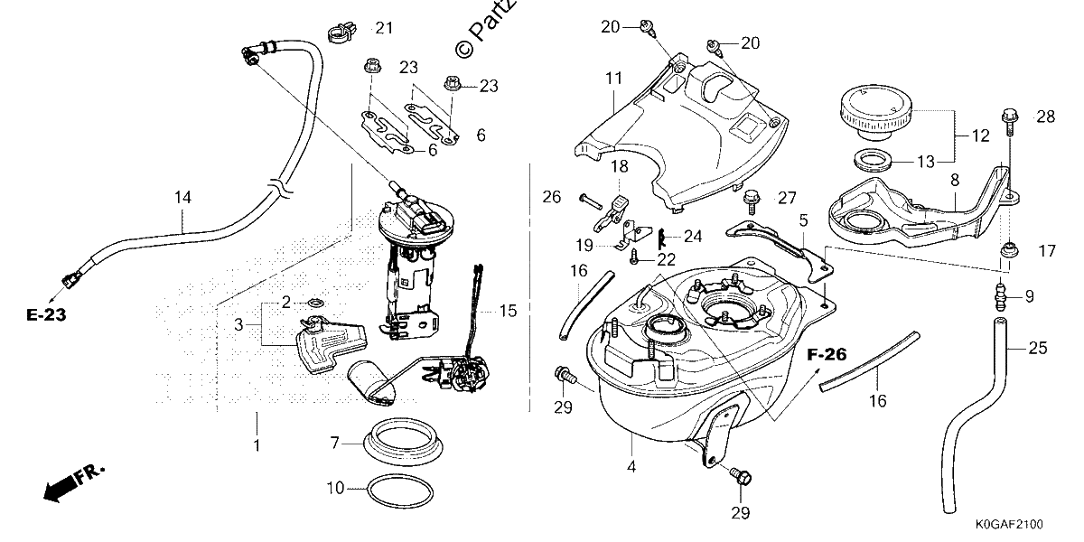 Diagrama de FUEL TANK FUEL PUMP