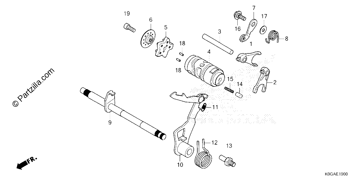Diagrama de GEARSHIFT DRUM