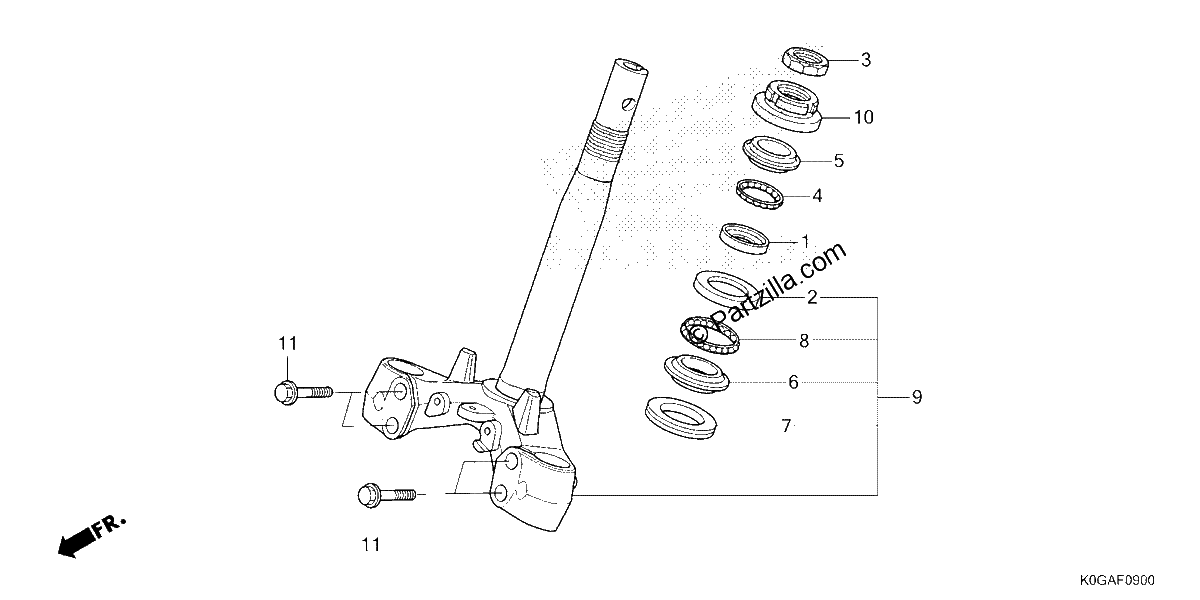 Diagrama de STEERING STEM