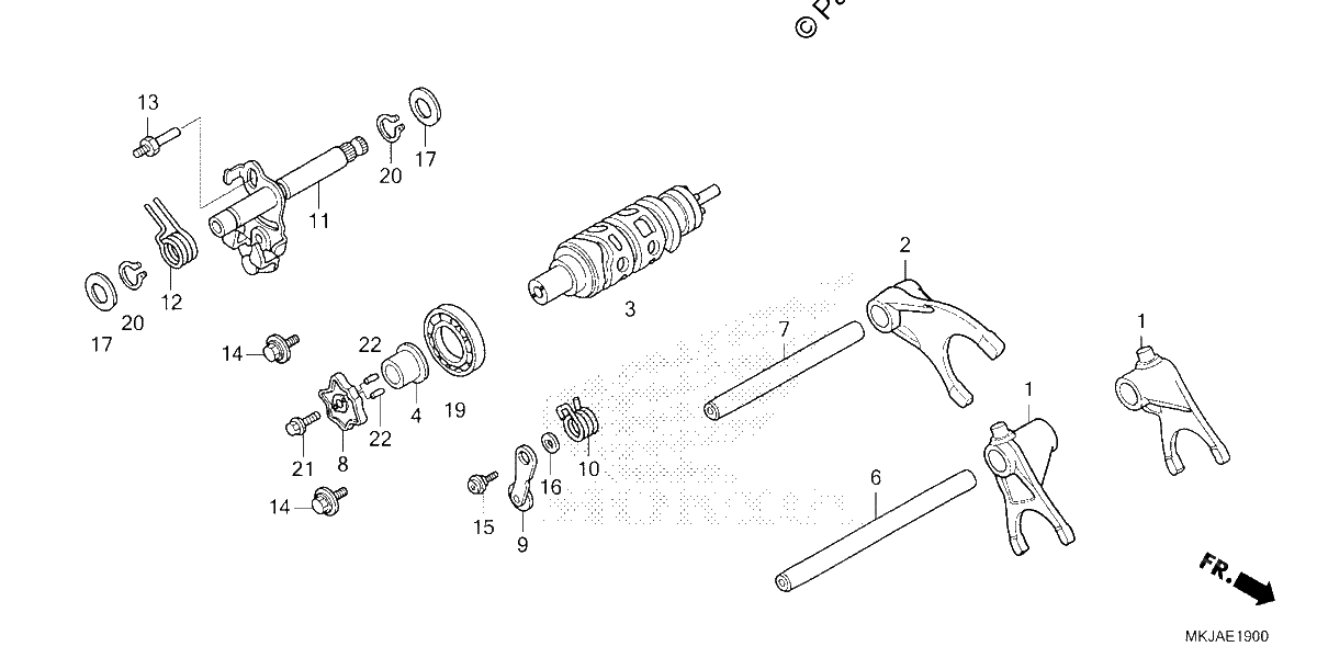 Diagrama de GEARSHIFT DRUM
