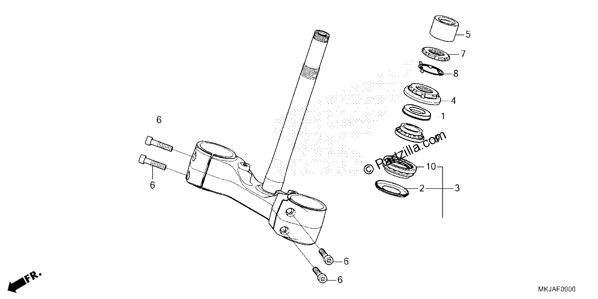 Diagrama de STEERING STEM