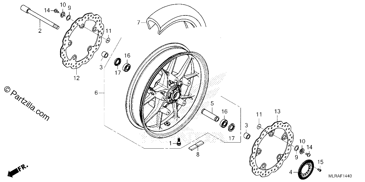 Diagrama de FRONT WHEEL