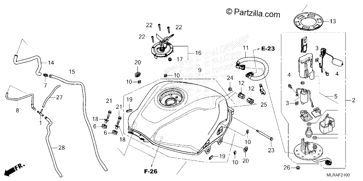 Diagrama de FUEL TANK FUEL PUMP