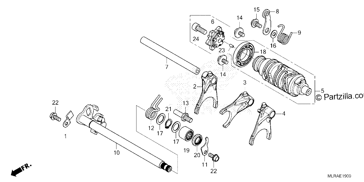Diagrama de GEARSHIFT DRUM
