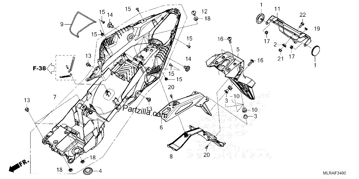 Diagrama de REAR FENDER
