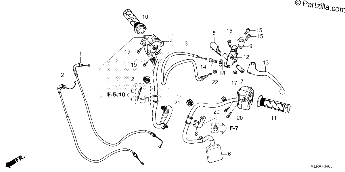 Diagrama de HANDLE LEVER SWITCH CABLE