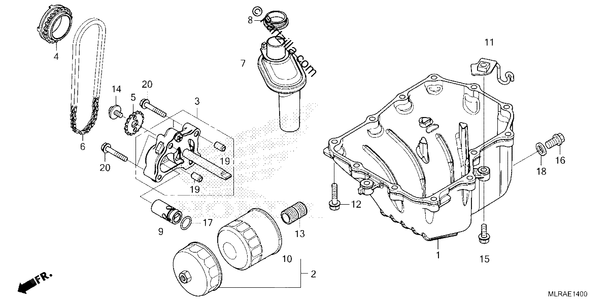 Diagrama de OIL PAN OIL PUMP