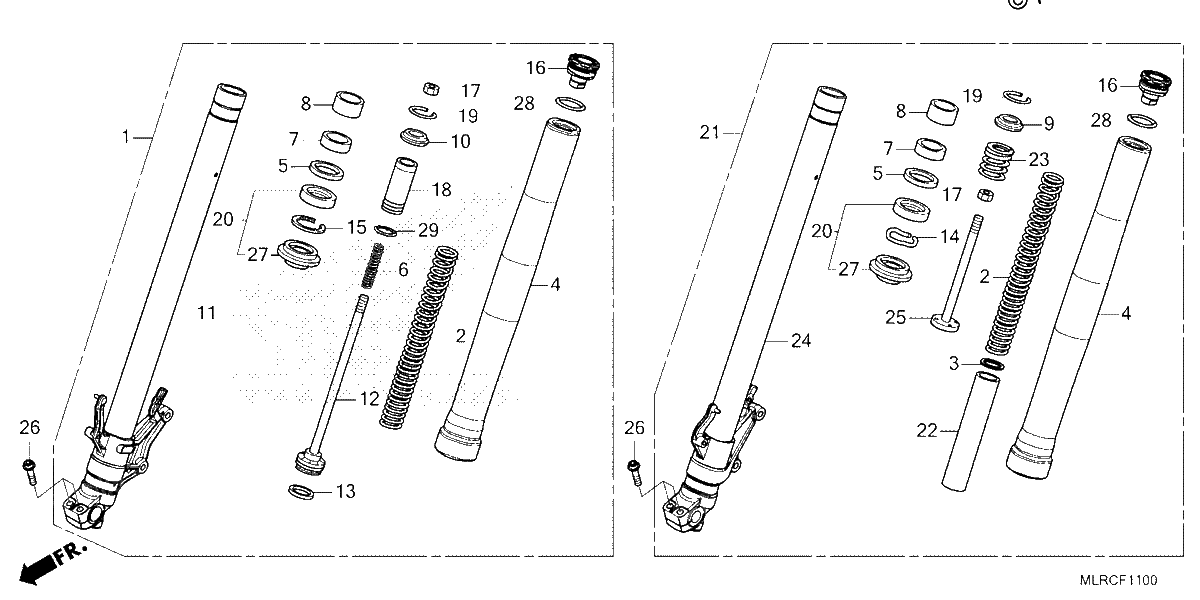 Diagrama de FRONT FORK