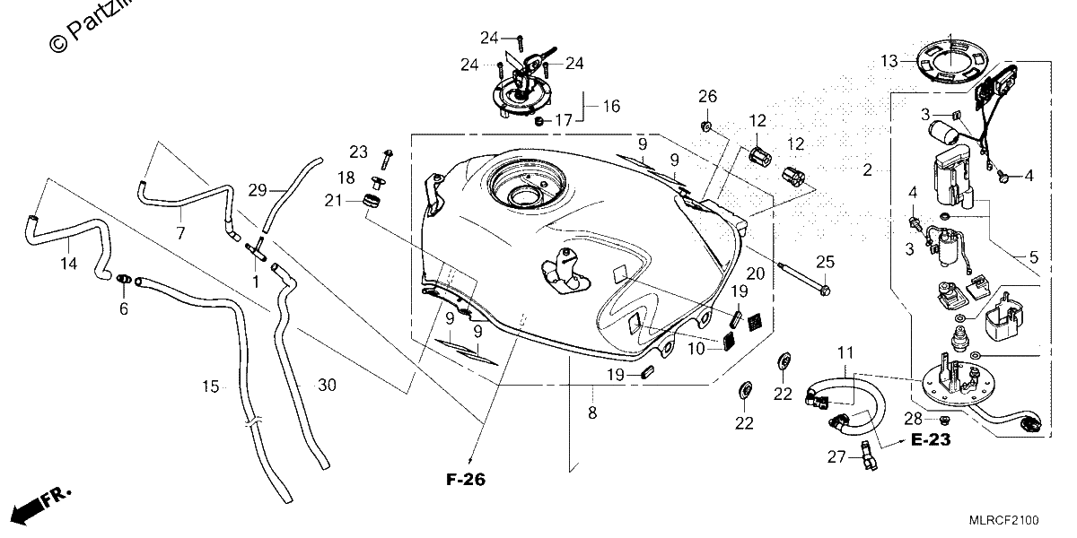 Diagrama de FUEL TANK FUEL PUMP