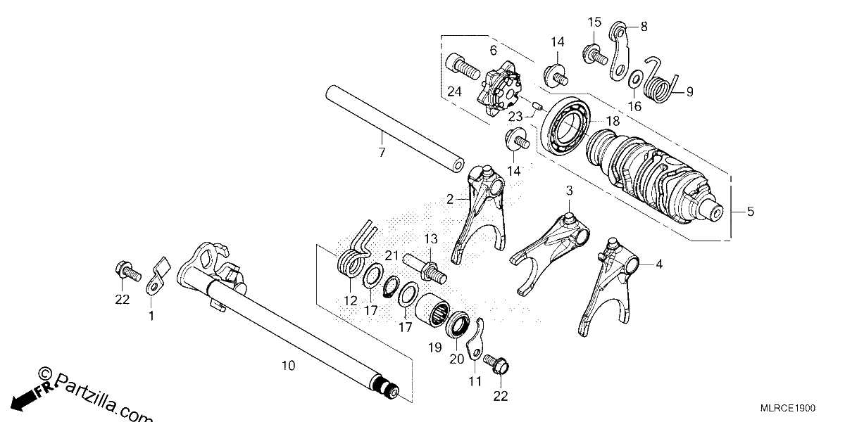 Diagrama de GEARSHIFT DRUM