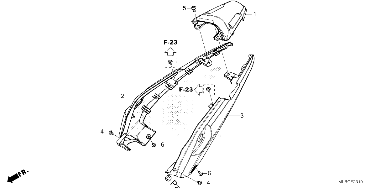 Diagrama de REAR COWL