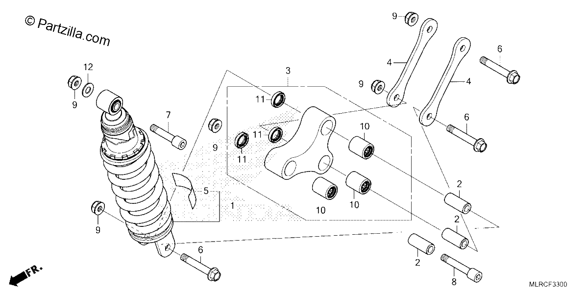 Diagrama de REAR SHOCK ABSORBER