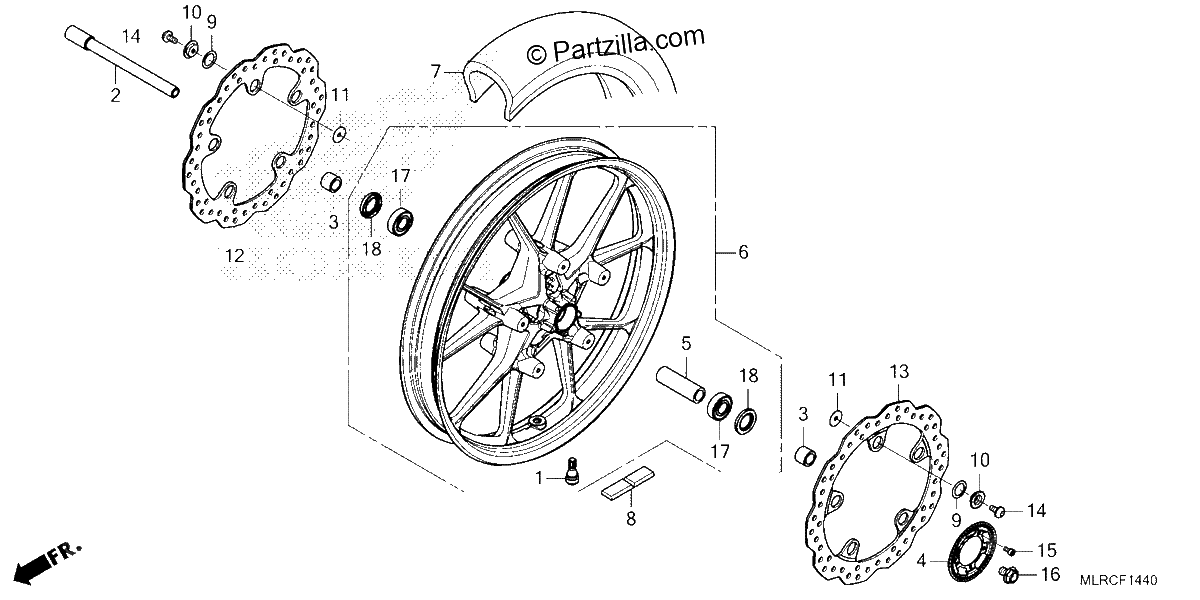 Diagrama de FRONT WHEEL